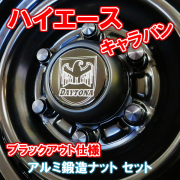 キャラバン ハイエース等純正スチールに装着デイトナキャップ